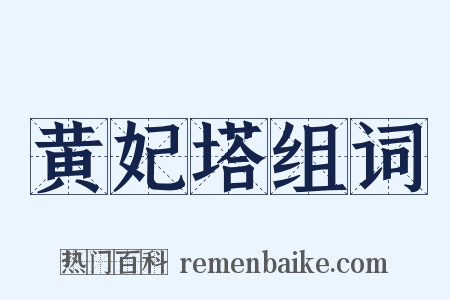 黄妃塔组词是什么意思的图片